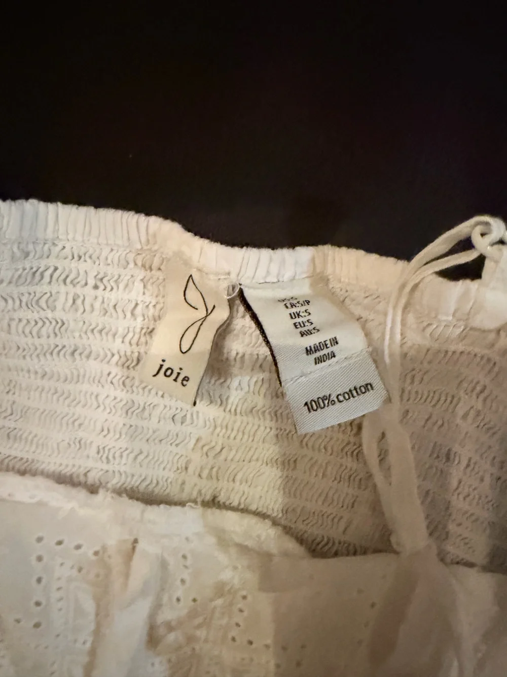 Joie White Eyelet Lace Cami & Short Sleep Set